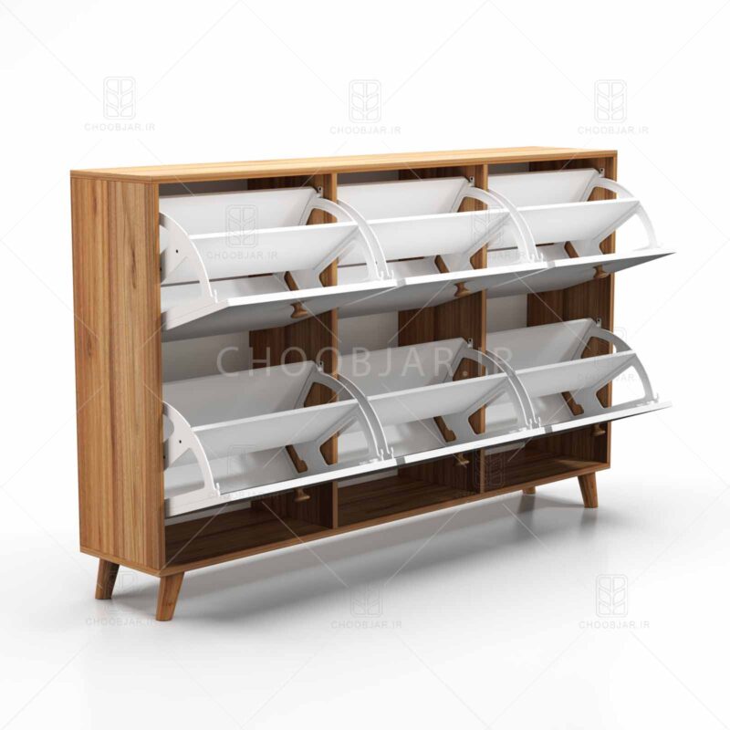 جاکفشی داشبوردی مدرن آپارتمان دستگیره چوبی جاکفشی داشبوردی مدرن آپارتمان دستگیره چوبی