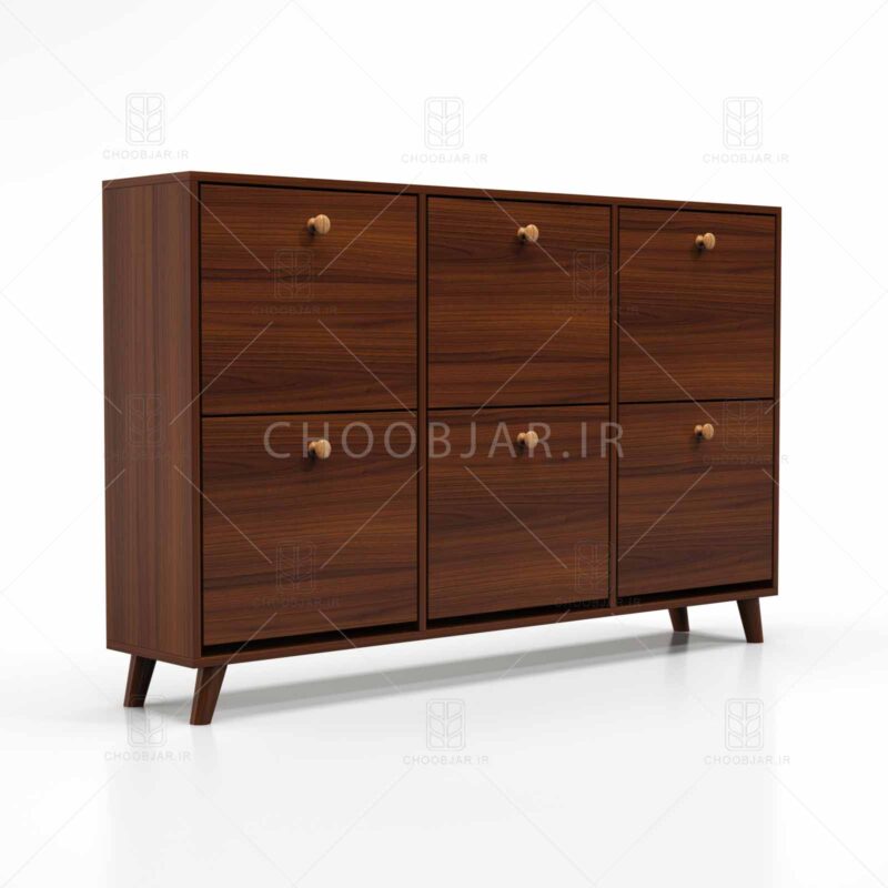 جاکفشی داشبوردی مدرن آپارتمان دستگیره چوبی جاکفشی داشبوردی مدرن آپارتمان دستگیره چوبی