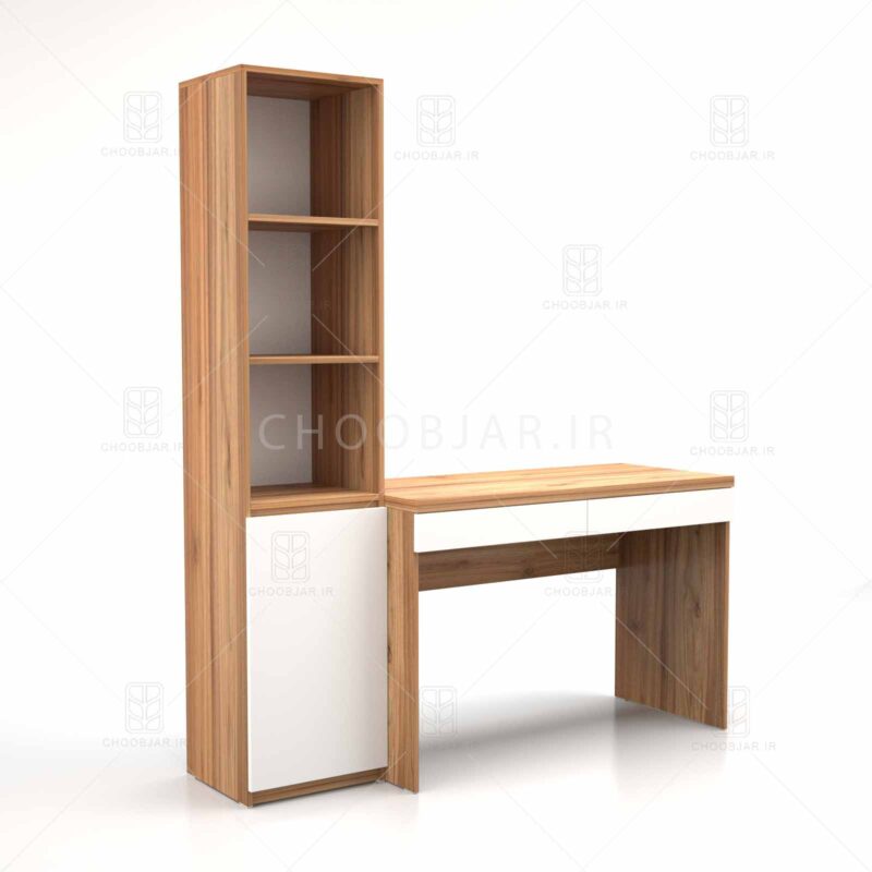 میز تحریر و کتابخانه کاریزما (طول 150) - کد M04 میز تحریر و کتابخانه مدرن ام دی اف جدید