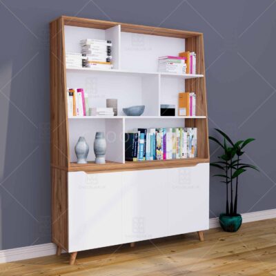 کتابخانه مدرن ام دی اف جادار قفسه دار جدید