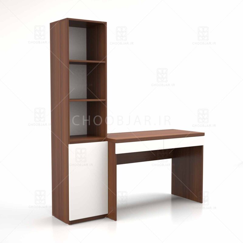 میز تحریر و کتابخانه کاریزما (طول 150) - کد M04 میز تحریر و کتابخانه مدرن ام دی اف جدید