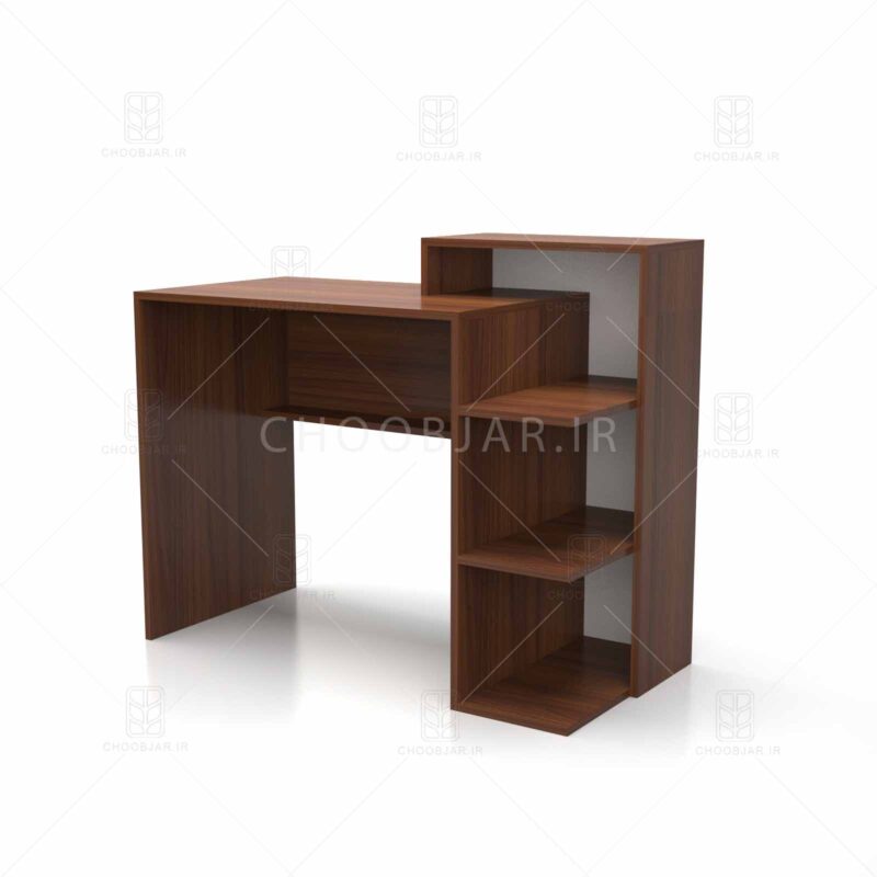میزتحریر قفسه دار پاندا - (طول 105) میز تحریر مدرن ام دی اف قفسه دار جدید