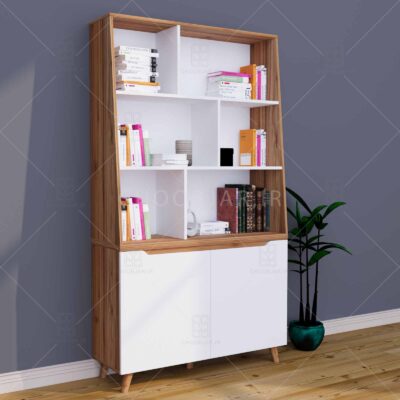 کتابخانه مدرن ام دی اف جادار قفسه دار جدید