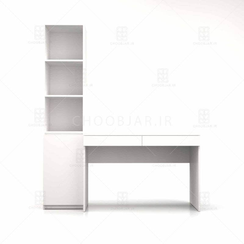میز تحریر و کتابخانه کاریزما (طول 150) - کد M04 میز تحریر و کتابخانه مدرن ام دی اف جدید