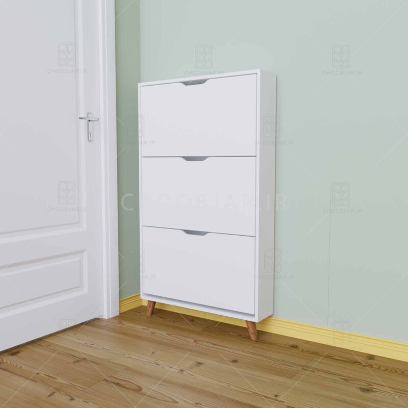 جاکفشی داشبوردی سه درب یک طبقه النا - (طول 75) جاکفشی داشبوردی مدرن ام دی اف جدید