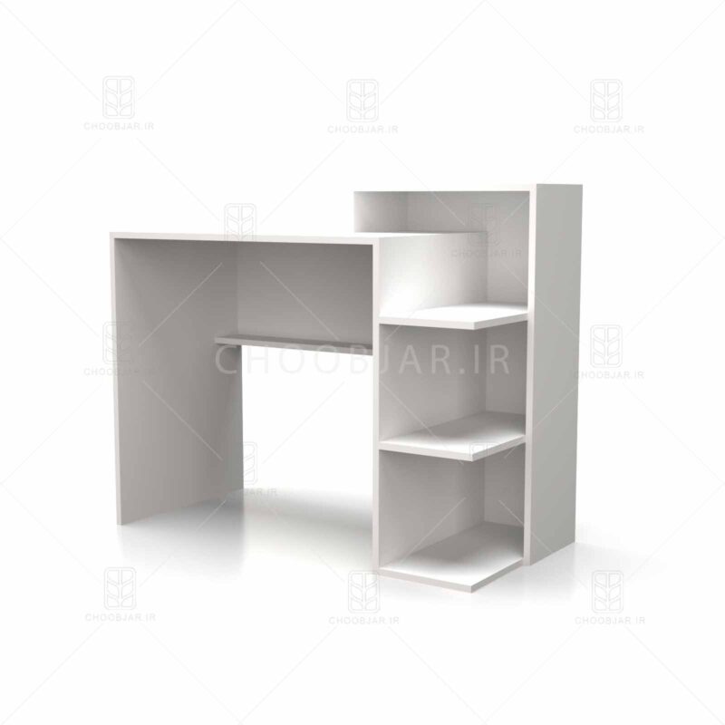 میزتحریر قفسه دار پاندا - (طول 105) میز تحریر مدرن ام دی اف قفسه دار جدید