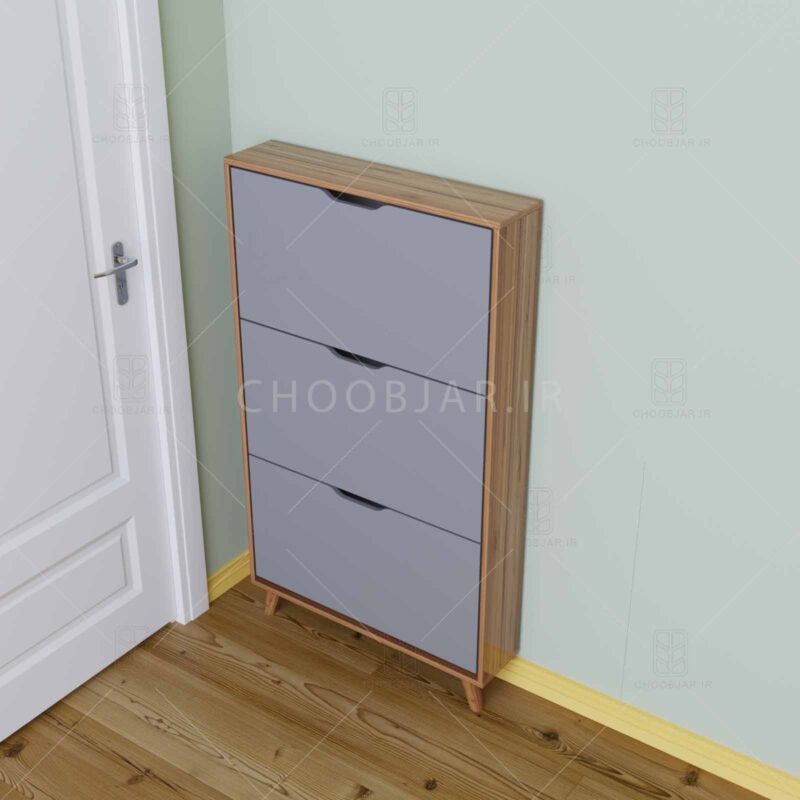 جاکفشی داشبوردی سه درب یک طبقه النا - (طول 75) جاکفشی داشبوردی مدرن ام دی اف جدید