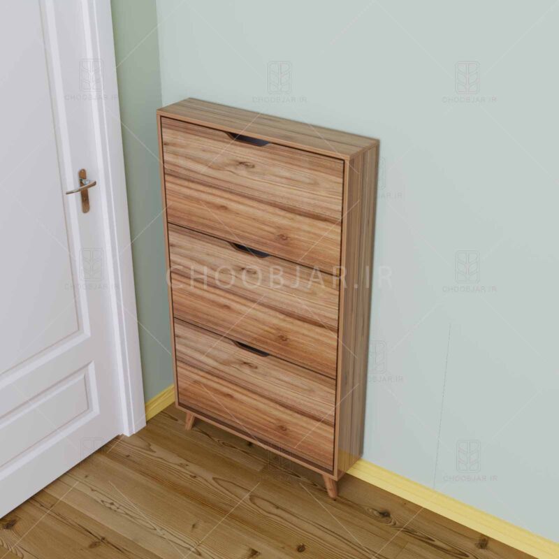 جاکفشی داشبوردی سه درب یک طبقه النا - (طول 75) جاکفشی داشبوردی مدرن ام دی اف جدید