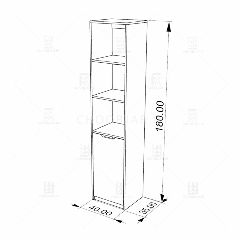 کتابخانه مودنا کوچک (طول 140) کتابخانه مدرن ام دی اف جدید با گارانتی