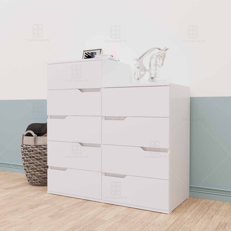دراور 9 کشو پالیز (طول 100- ارتفاع 102) دراور 9 کشو مدرن ام دی اف جدید