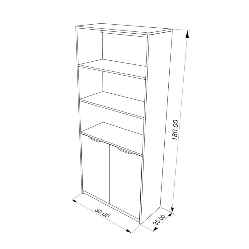 کتابخانه مودنا بزرگ - (طول 80) کتابخانه مدرن ام دی اف جدید با گارانتی