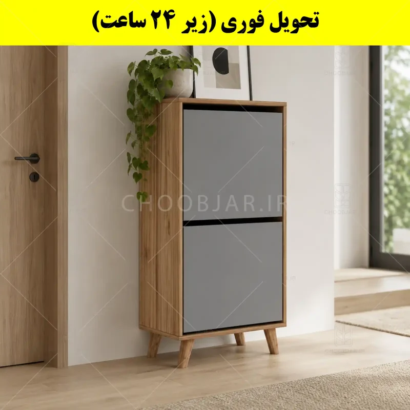 جاکفشی داشبوردی دو درب طرح ایکیا – طول 50 (تحویل فوری) طوسی گردویی جاکفشی داشبوردی دو درب طرح ایکیا – طول 50 (تحویل فوری) طوسی گردویی