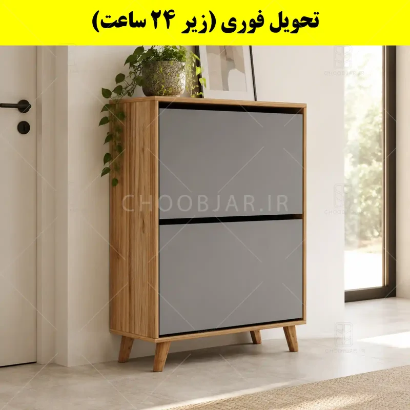 جاکفشی داشبوردی دو درب طرح ایکیا – طول 70 (تحویل فوری) طوسی گردویی جاکفشی داشبوردی دو درب طرح ایکیا – طول 70 (تحویل فوری) طوسی گردویی