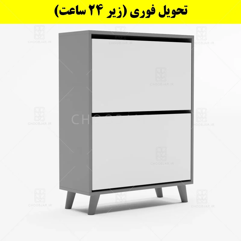 جاکفشی داشبوردی دو درب طرح ایکیا – طول 70 (تحویل فوری) سفید طوسی جاکفشی داشبوردی دو درب طرح ایکیا – طول 70 (تحویل فوری) سفید طوسی