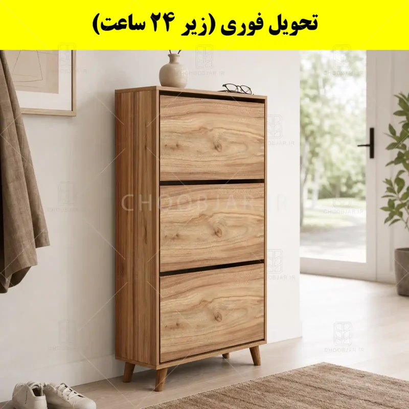 جاکفشی داشبوردی سه درب طرح ایکیا – طول 70 (تحویل فوری) گردویی جاکفشی داشبوردی سه درب طرح ایکیا – طول 70 (تحویل فوری) گردویی