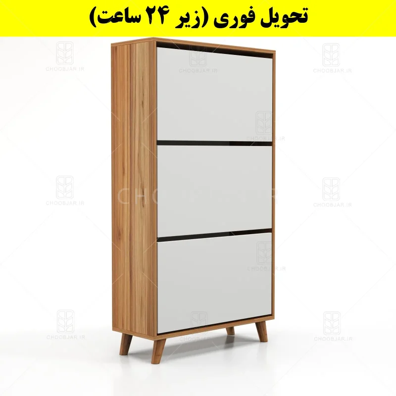 جاکفشی داشبوردی سه درب طرح ایکیا – طول 70 (تحویل فوری) سفید گردویی جاکفشی داشبوردی سه درب طرح ایکیا – طول 70 (تحویل فوری) سفید گردویی