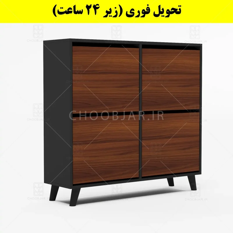 جاکفشی داشبوردی چهار درب طرح ایکیا – طول 100 (تحویل فوری) فندوقی نوک مدادی