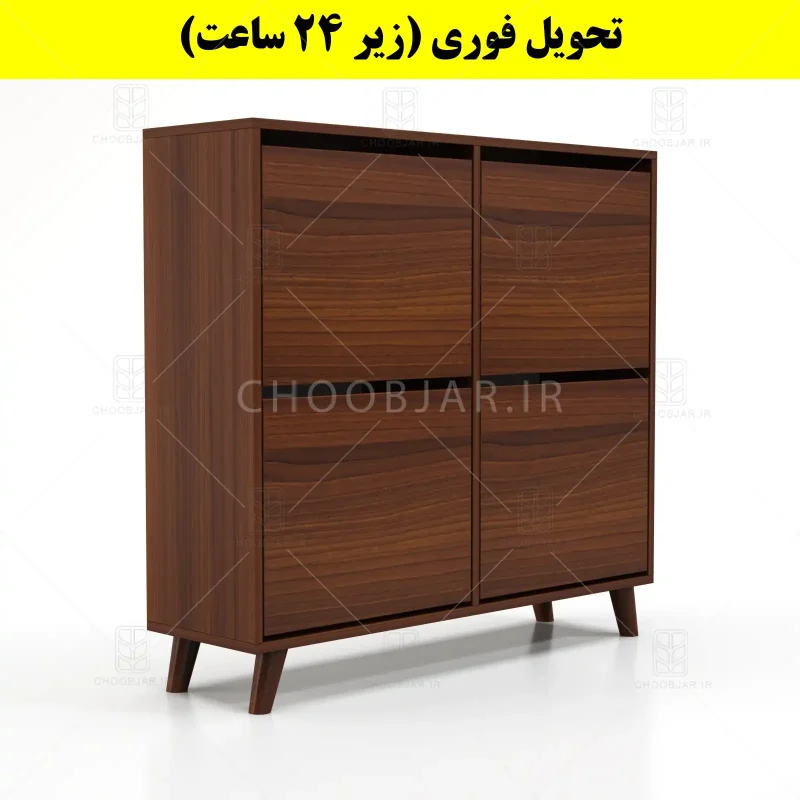 جاکفشی داشبوردی چهار درب طرح ایکیا – طول 100 (تحویل فوری) فندوقی