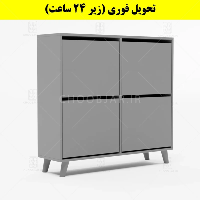 جاکفشی داشبوردی چهار درب طرح ایکیا – طول 100 (تحویل فوری) طوسی