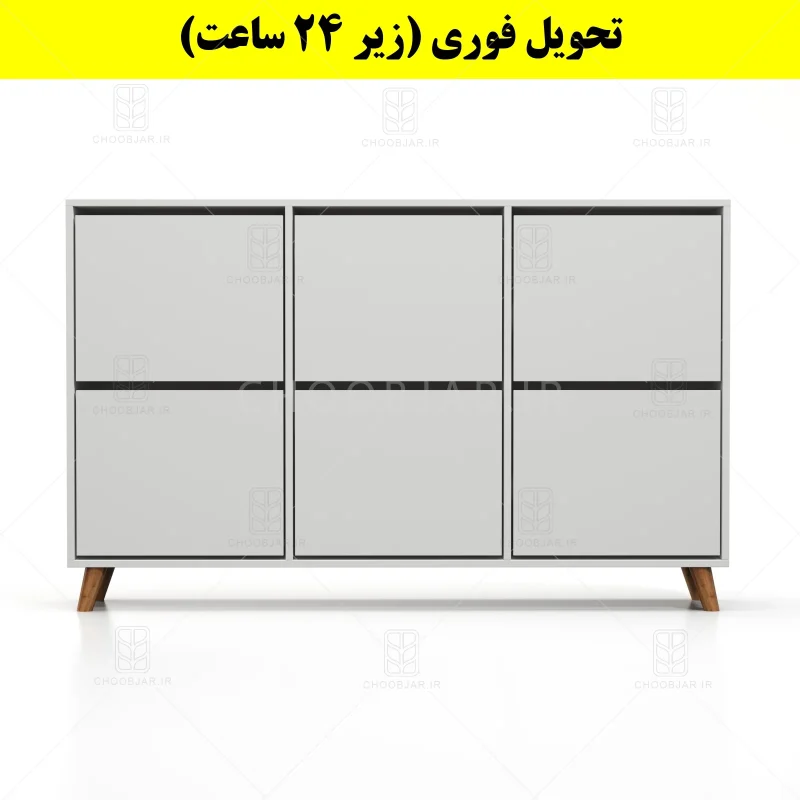 جاکفشی داشبوردی شش درب طرح ایکیا – طول 150 (تحویل فوری) سفید جاکفشی داشبوردی شش درب طرح ایکیا – طول 150 (تحویل فوری) سفید