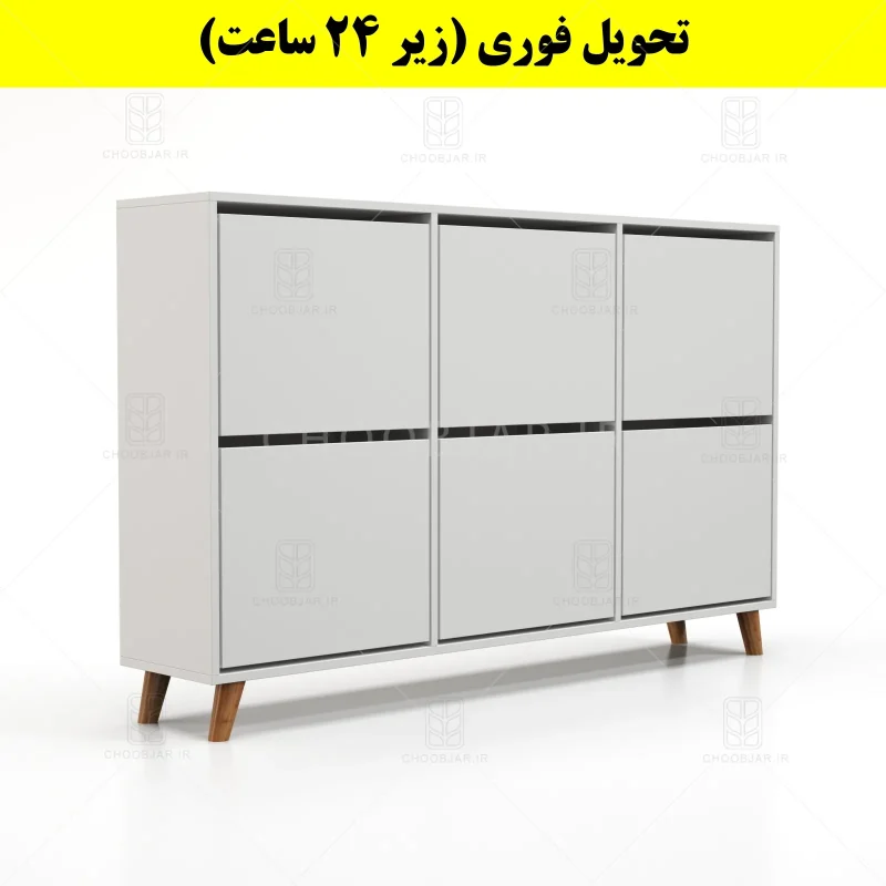 جاکفشی داشبوردی شش درب طرح ایکیا – طول 150 (تحویل فوری) سفید جاکفشی داشبوردی شش درب طرح ایکیا – طول 150 (تحویل فوری) سفید