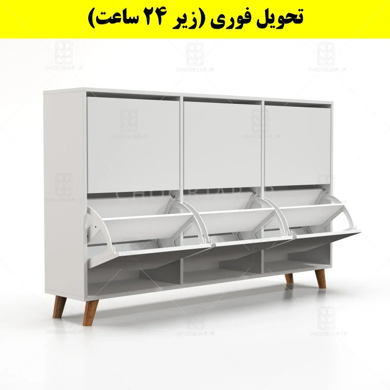 جاکفشی داشبوردی شش درب طرح ایکیا – طول 150 (تحویل فوری) سفید طوسی جاکفشی داشبوردی شش درب طرح ایکیا – طول 150 (تحویل فوری) سفید طوسی