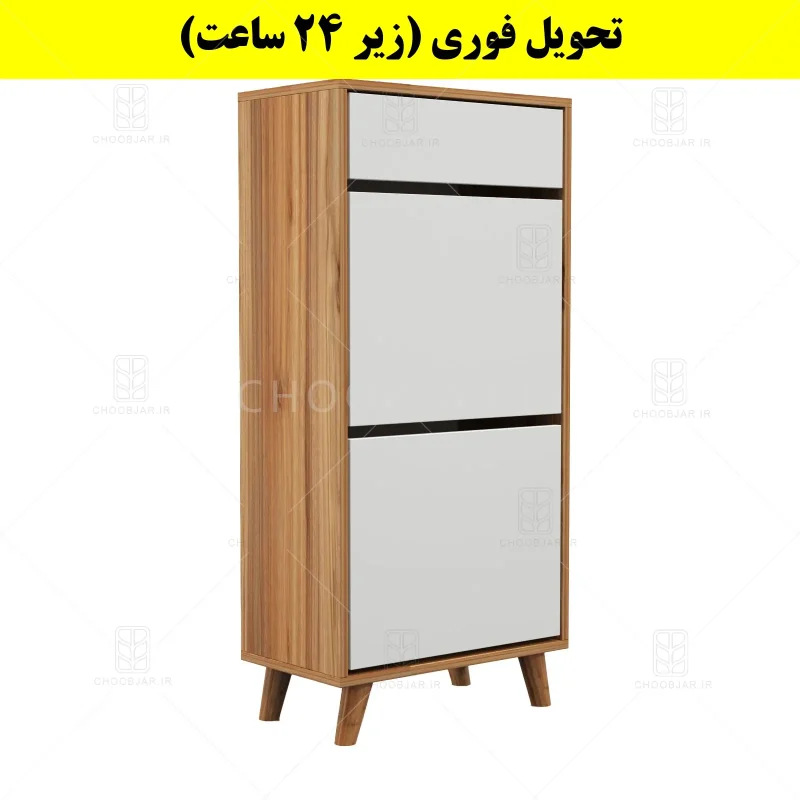 جاکفشی داشبوردی دو درب کشودار طرح ایکیا – طول 50 (تحویل فوری) سفید گردویی جاکفشی داشبوردی دو درب کشودار طرح ایکیا – طول 50 (تحویل فوری) سفید گردویی