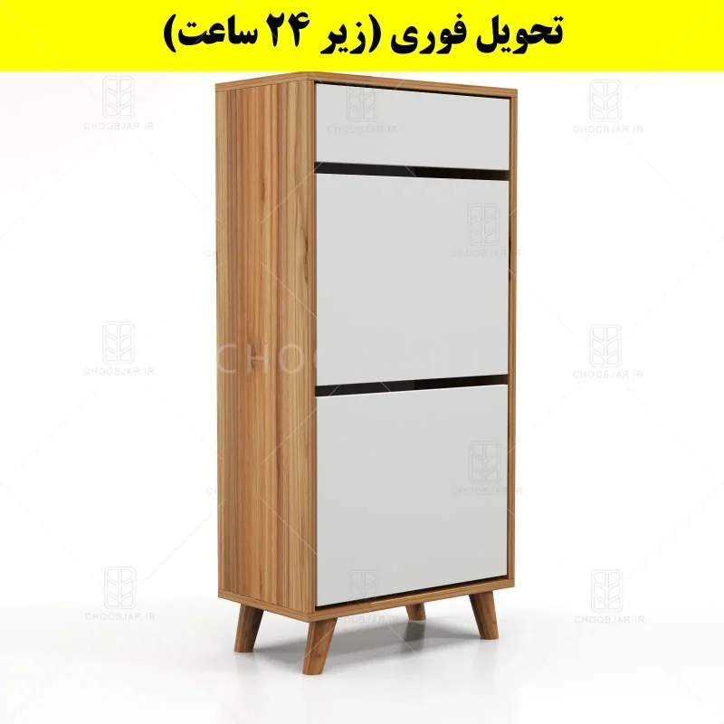 جاکفشی داشبوردی دو درب کشودار طرح ایکیا – طول 50 (تحویل فوری) سفید گردویی جاکفشی داشبوردی دو درب کشودار طرح ایکیا – طول 50 (تحویل فوری) سفید گردویی