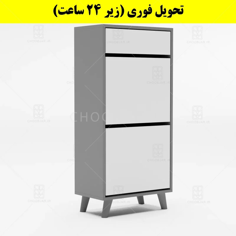 جاکفشی داشبوردی دو درب کشودار طرح ایکیا – طول 50 (تحویل فوری) سفید طوسی جاکفشی داشبوردی دو درب کشودار طرح ایکیا – طول 50 (تحویل فوری) سفید طوسی