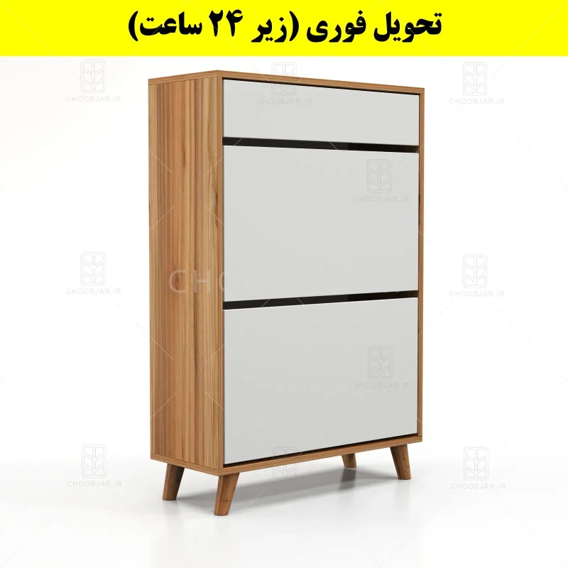 جاکفشی داشبوردی دو درب کشودار طرح ایکیا – طول 70 (تحویل فوری) سفید گردویی جاکفشی داشبوردی دو درب کشودار طرح ایکیا – طول 70 (تحویل فوری) سفید گردویی