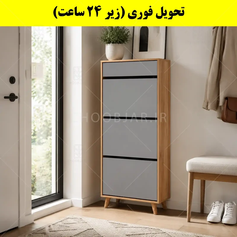 جاکفشی داشبوردی سه درب کشودار طرح ایکیا – طول 70 (تحویل فوری) طوسی گردویی جاکفشی داشبوردی سه درب کشودار طرح ایکیا – طول 70 (تحویل فوری) طوسی گردویی