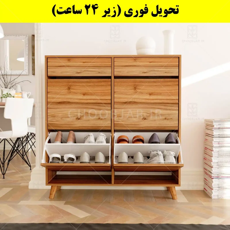 جاکفشی داشبوردی چهار درب کشودار طرح ایکیا – طول 100 (تحویل فوری) گردویی جاکفشی داشبوردی چهار درب کشودار طرح ایکیا – طول 100 (تحویل فوری) گردویی