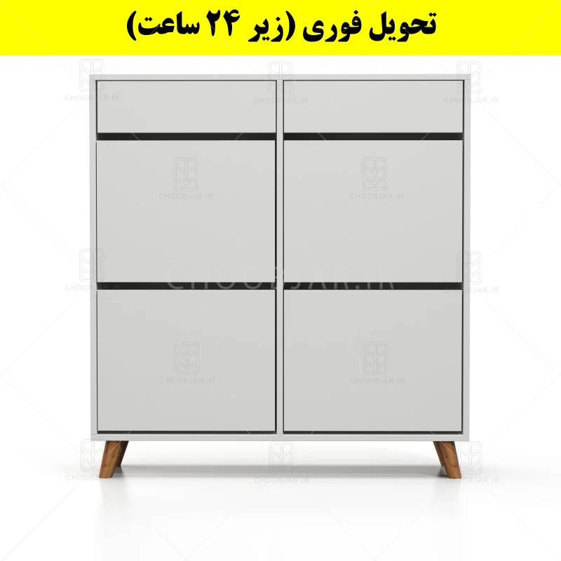 جاکفشی داشبوردی چهار درب کشودار طرح ایکیا – طول 100 (تحویل فوری) سفید جاکفشی داشبوردی چهار درب کشودار طرح ایکیا – طول 100 (تحویل فوری) سفید