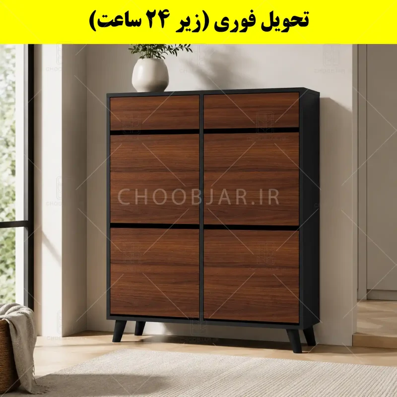 جاکفشی داشبوردی چهار درب کشودار طرح ایکیا – طول 100 (تحویل فوری) فندوقی نوک مدادی جاکفشی داشبوردی چهار درب کشودار طرح ایکیا – طول 100 (تحویل فوری) فندوقی نوک مدادی