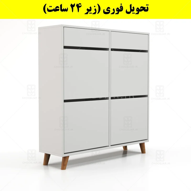 جاکفشی داشبوردی چهار درب کشودار طرح ایکیا – طول 100 (تحویل فوری) سفید جاکفشی داشبوردی چهار درب کشودار طرح ایکیا – طول 100 (تحویل فوری) سفید