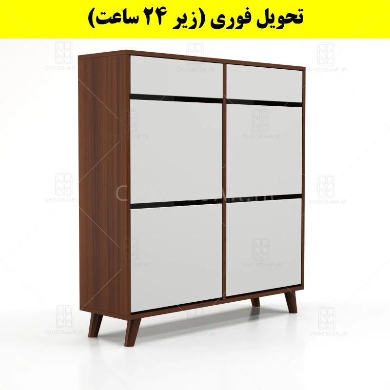 جاکفشی داشبوردی چهار درب کشودار طرح ایکیا – طول 100 (تحویل فوری) سفید فندوقی جاکفشی داشبوردی چهار درب کشودار طرح ایکیا – طول 100 (تحویل فوری) سفید فندوقی