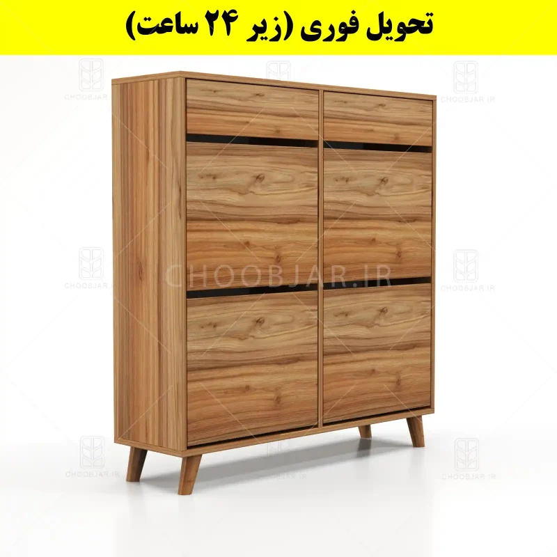 جاکفشی داشبوردی چهار درب کشودار طرح ایکیا – طول 100 (تحویل فوری) گردویی جاکفشی داشبوردی چهار درب کشودار طرح ایکیا – طول 100 (تحویل فوری) گردویی