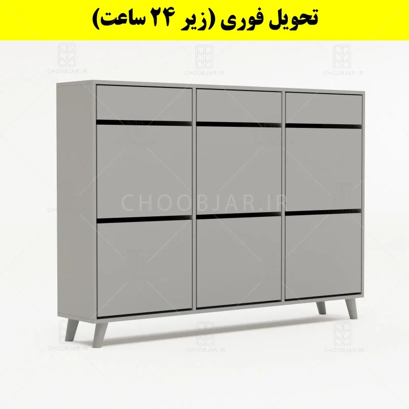 جاکفشی داشبوردی شش درب کشودار طرح ایکیا – طول 150 (تحویل فوری) طوسی جاکفشی داشبوردی شش درب کشودار طرح ایکیا – طول 150 (تحویل فوری) طوسی