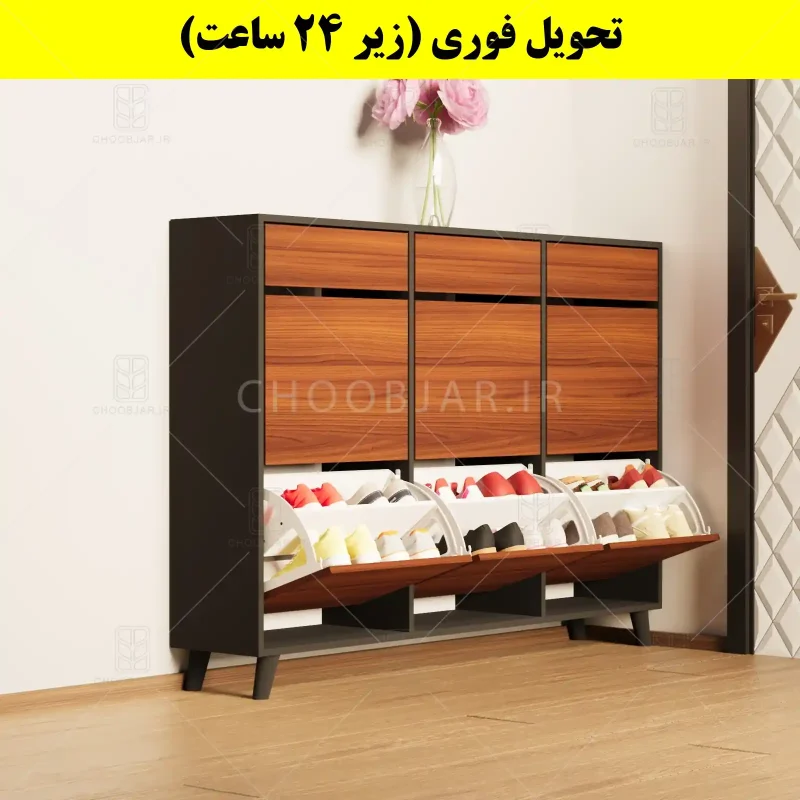 جاکفشی داشبوردی شش درب کشودار طرح ایکیا – طول 150 (تحویل فوری) فندوقی نوک مدادی جاکفشی داشبوردی شش درب کشودار طرح ایکیا – طول 150 (تحویل فوری) فندوقی نوک مدادی