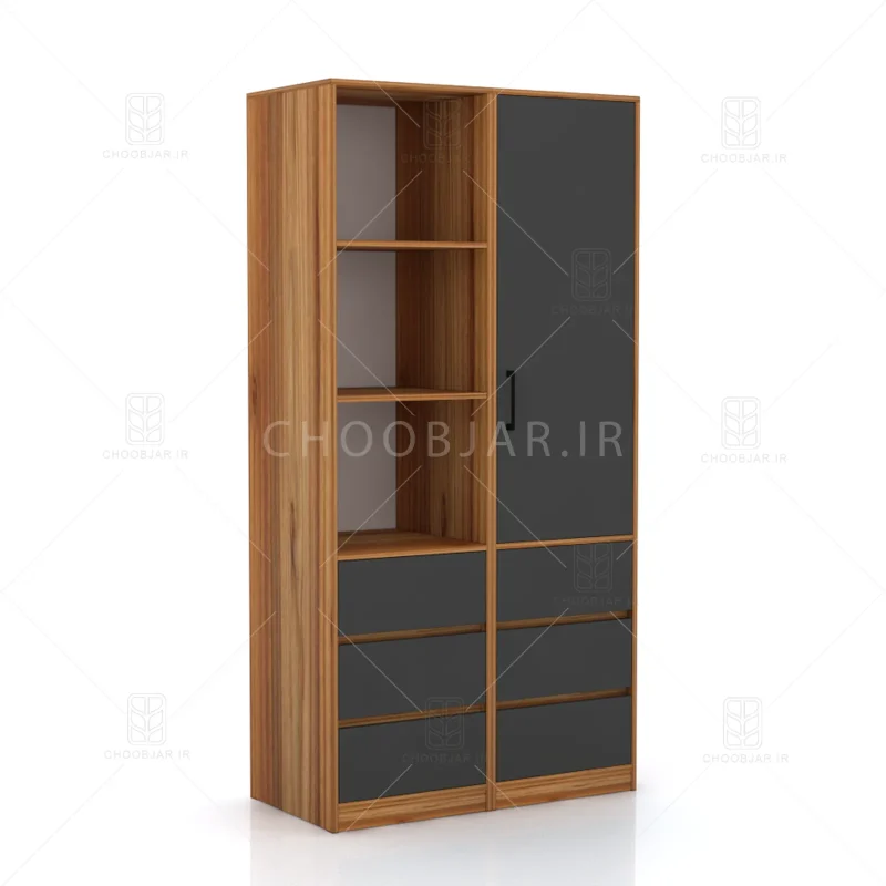 کمد طول 100 کالکشن پازلی ماکان کد 102 نوک مدادی گردویی