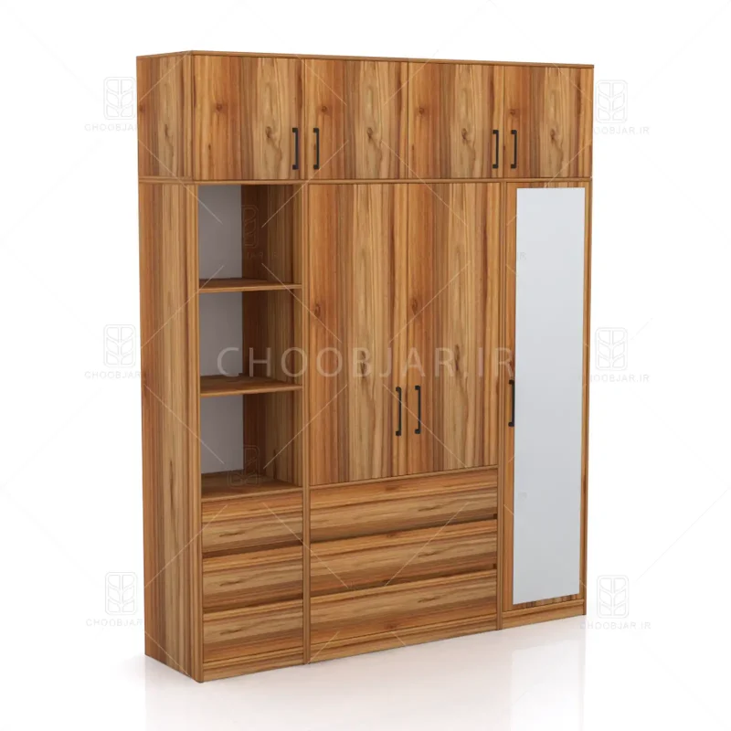 کمد طول 200 کالکشن پازلی ماکان کد 110 گردویی کمد طول 200 کالکشن پازلی ماکان کد 110 گردویی