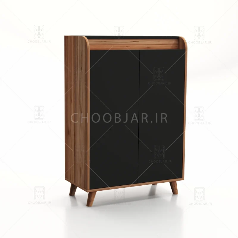 جاکفشی کنسولی آریا کد 101 مشکی گردویی