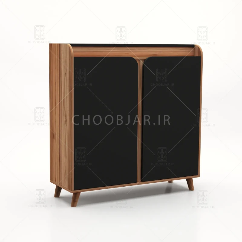 جاکفشی کنسولی آریا کد 102 مشکی گردویی