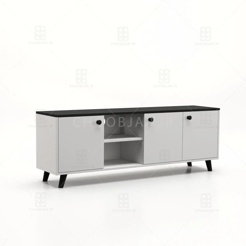 میز تلویزیون کد 102 سفید مشکی
