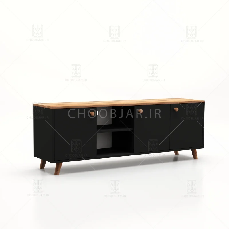 میز تلویزیون کد 102 مشکی گردویی
