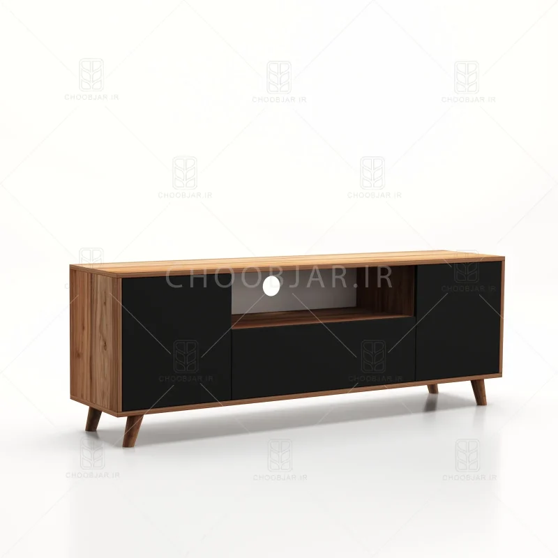 میز تلویزیون کد 105 مشکی گردویی