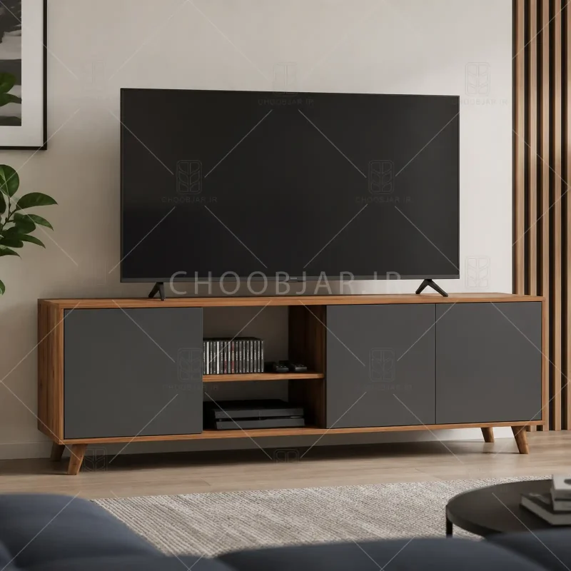 میز تلویزیون کد 107 نوک مدادی گردویی