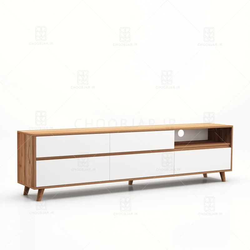 میز تلویزیون کد 108 سفید گردویی میز تلویزیون کد 108 سفید گردویی