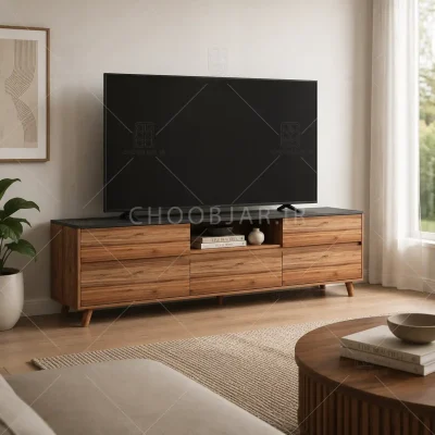 میز تلویزیون کد 111 گردویی