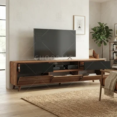 میز تلویزیون کد 112 گردویی